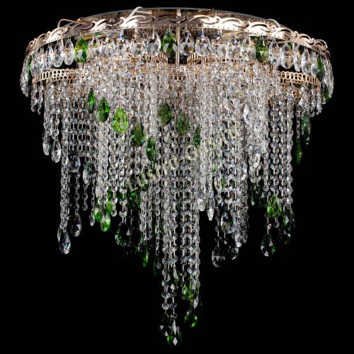 Люстра Вьюга зеленая в Сочи Гусь Хрустальный