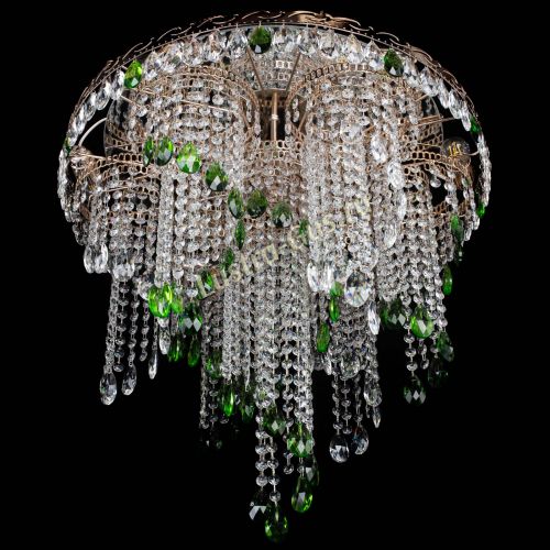 Люстра Вьюга зеленая в Сочи Гусь Хрустальный