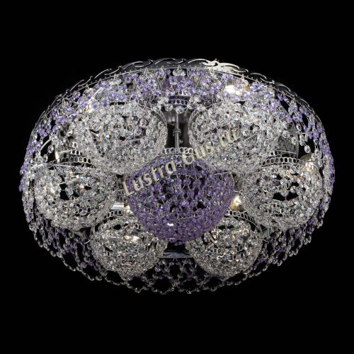 Люстра Вьюга №3 фиолетовая в Сочи Гусь Хрустальный