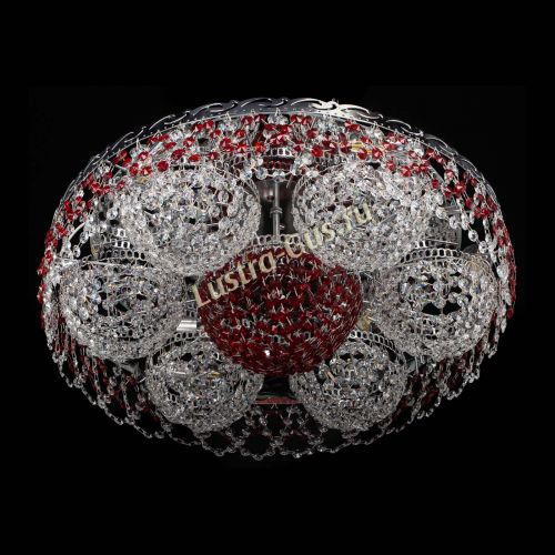 Люстра Вьюга №3 красная в Сочи Гусь Хрустальный