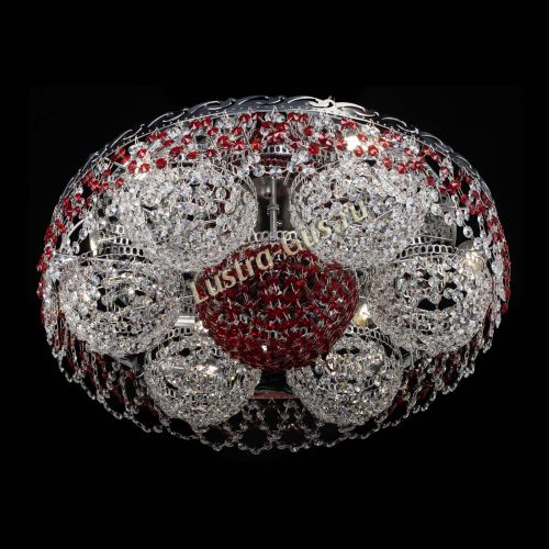 Люстра Вьюга №3 красная в Сочи Гусь Хрустальный