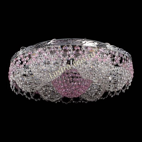 Люстра Вьюга №3 розовая в Сочи Гусь Хрустальный
