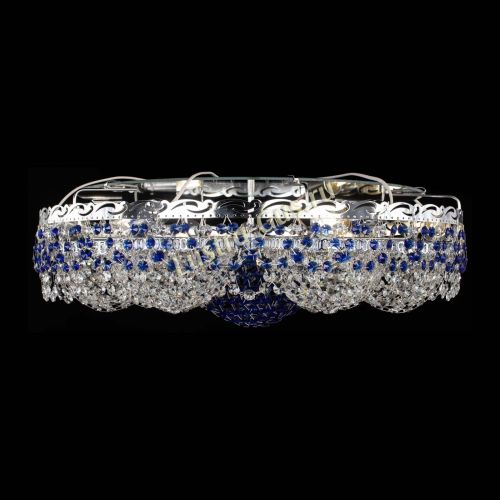 Люстра Вьюга №3 синяя в Сочи Гусь Хрустальный