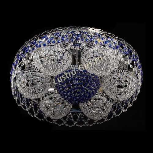 Люстра Вьюга №3 синяя в Сочи Гусь Хрустальный