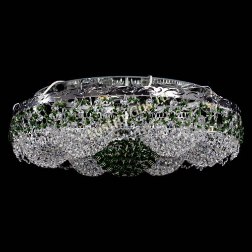 Люстра Вьюга №3 зеленая в Сочи Гусь Хрустальный