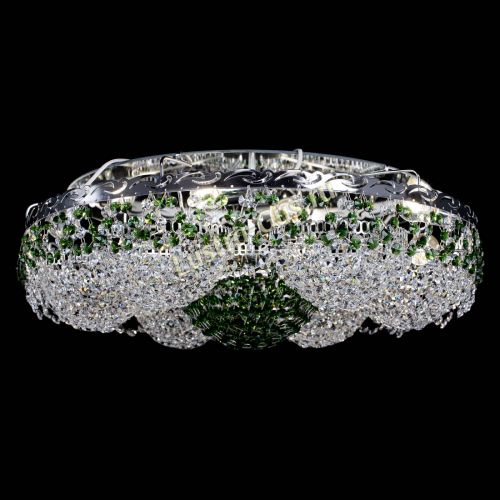 Люстра Вьюга №3 зеленая в Сочи Гусь Хрустальный