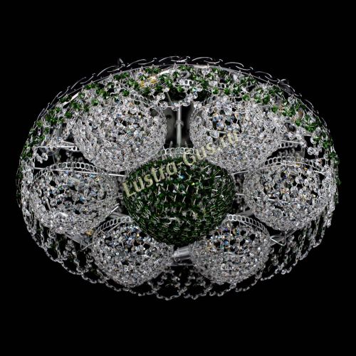 Люстра Вьюга №3 зеленая в Сочи Гусь Хрустальный