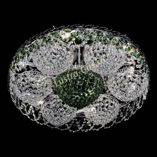 Люстра Вьюга №3 зеленая в Сочи Гусь Хрустальный