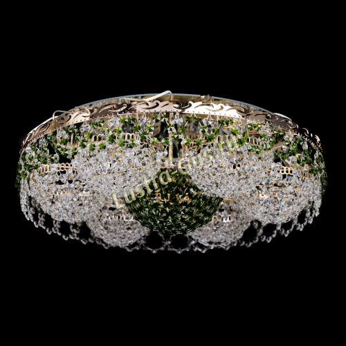 Люстра Вьюга №3 зеленая в Сочи Гусь Хрустальный