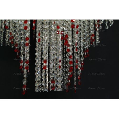 Люстра Вьюга длинная красная в Сочи Гусь Хрустальный