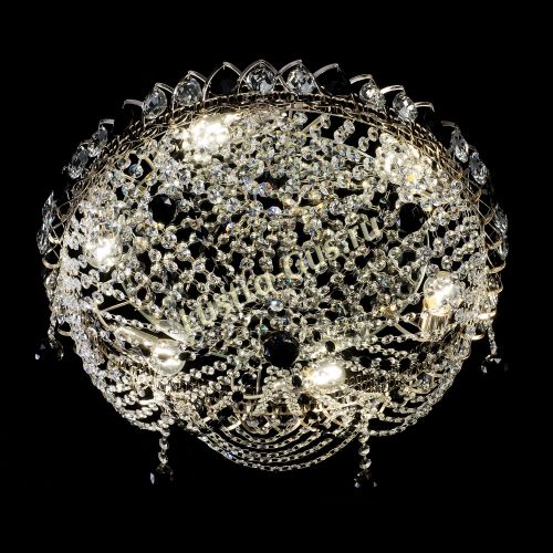 Люстра Жасмин №1 черная в Сочи Гусь Хрустальный