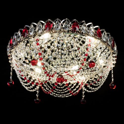 Люстра Жасмин №1 красная в Сочи Гусь Хрустальный
