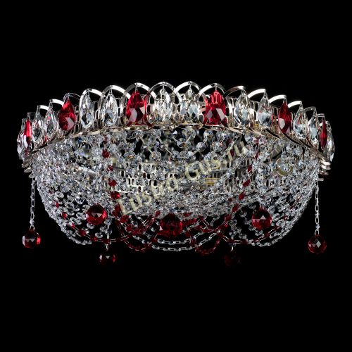 Люстра Жасмин №1 красная в Сочи Гусь Хрустальный