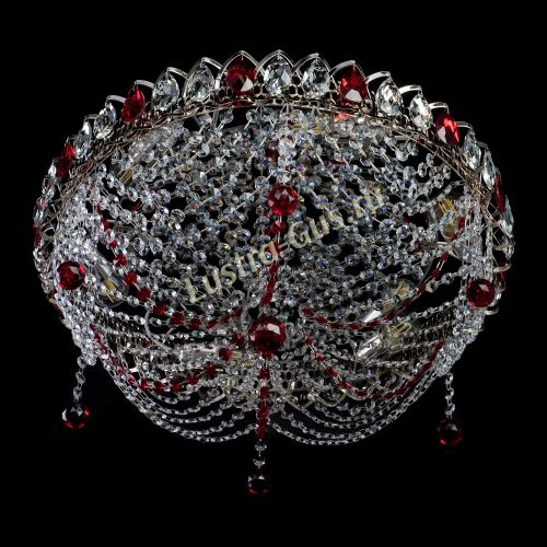 Люстра Жасмин №1 красная в Сочи Гусь Хрустальный