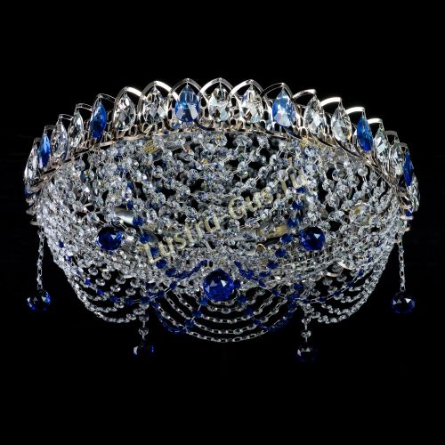 Люстра Жасмин №1 синяя в Сочи Гусь Хрустальный