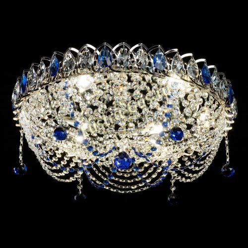 Люстра Жасмин №1 синяя в Сочи Гусь Хрустальный