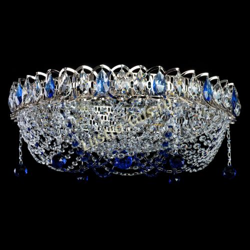 Люстра Жасмин №1 синяя в Сочи Гусь Хрустальный