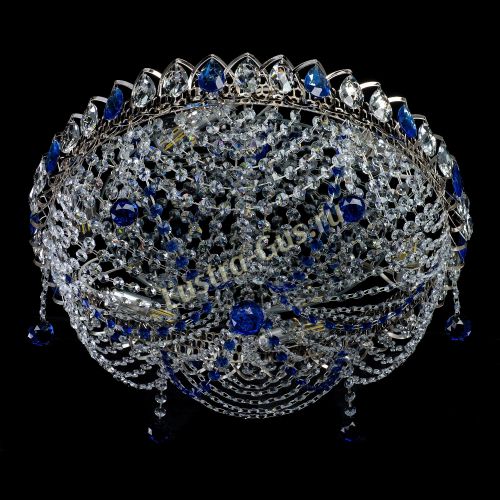 Люстра Жасмин №1 синяя в Сочи Гусь Хрустальный