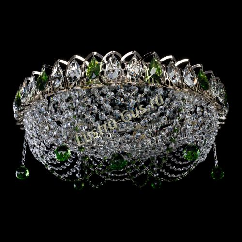 Люстра Жасмин №1 зеленая в Сочи Гусь Хрустальный