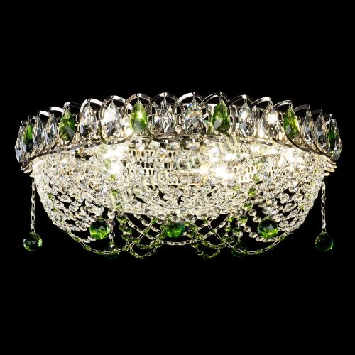 Люстра Жасмин №1 зеленая в Сочи Гусь Хрустальный