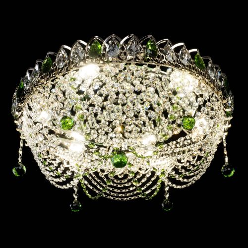 Люстра Жасмин №1 зеленая в Сочи Гусь Хрустальный