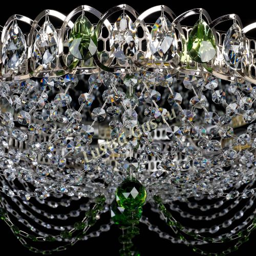 Люстра Жасмин №1 зеленая в Сочи Гусь Хрустальный