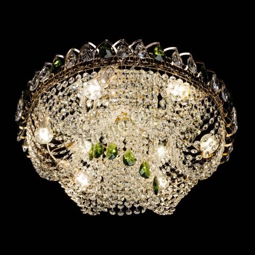 Люстра Жасмин Каскад зеленый в Сочи Гусь Хрустальный