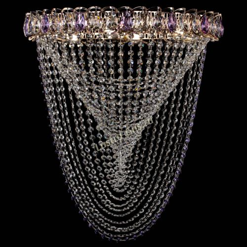 Люстра ﻿Жасмин Веер фиолетовая в Сочи Гусь Хрустальный