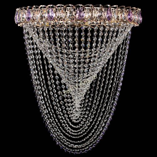 Люстра ﻿Жасмин Веер фиолетовая в Сочи Гусь Хрустальный