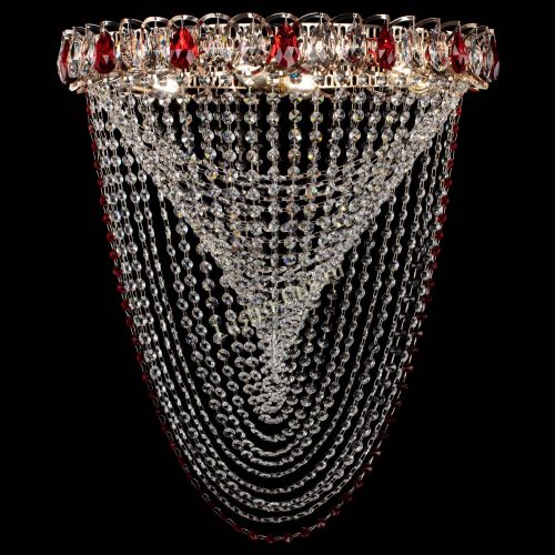 Люстра ﻿Жасмин Веер красная в Сочи Гусь Хрустальный