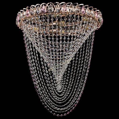 Люстра ﻿Жасмин Веер розовая в Сочи Гусь Хрустальный