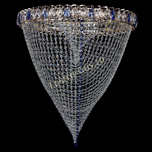 Люстра ﻿Жасмин Веер синий в Сочи Гусь Хрустальный