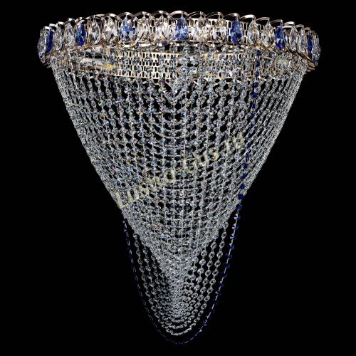 Люстра ﻿Жасмин Веер синий в Сочи Гусь Хрустальный