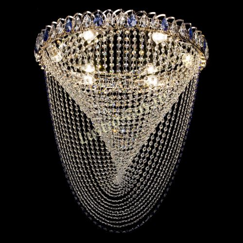 Люстра ﻿Жасмин Веер синий в Сочи Гусь Хрустальный