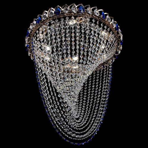 Люстра ﻿Жасмин Веер синий в Сочи Гусь Хрустальный