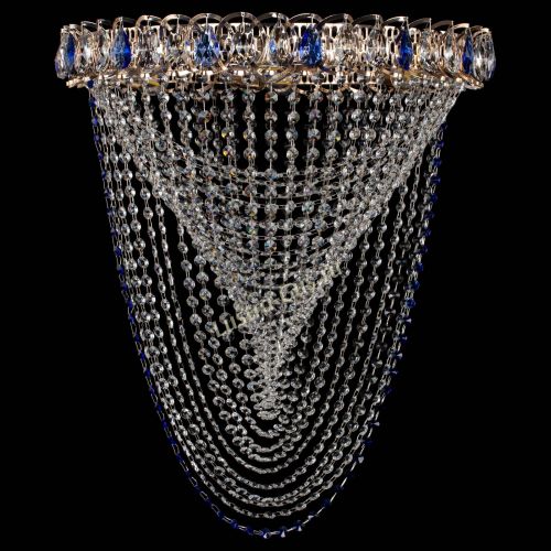 Люстра ﻿Жасмин Веер синий в Сочи Гусь Хрустальный