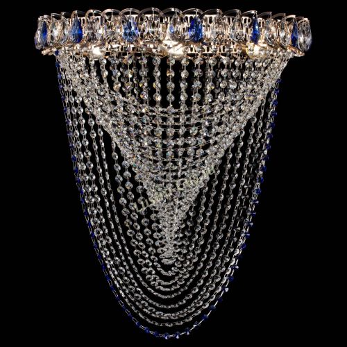 Люстра ﻿Жасмин Веер синий в Сочи Гусь Хрустальный