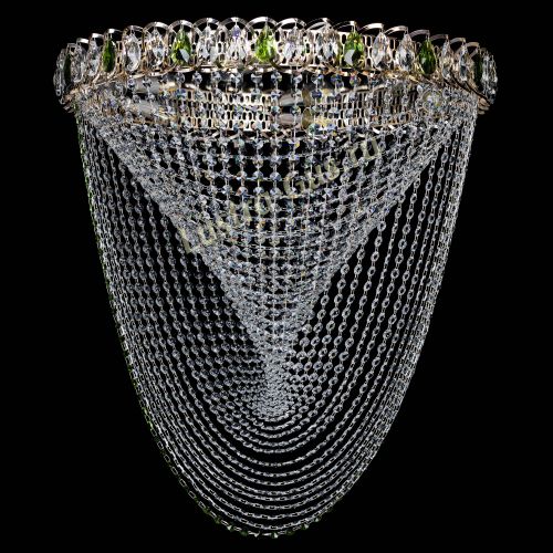 Люстра ﻿Жасмин Веер зеленый в Сочи Гусь Хрустальный