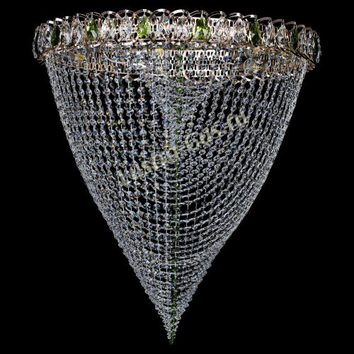 Люстра ﻿Жасмин Веер зеленый в Сочи Гусь Хрустальный