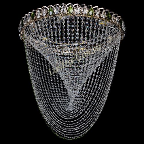 Люстра ﻿Жасмин Веер зеленый в Сочи Гусь Хрустальный