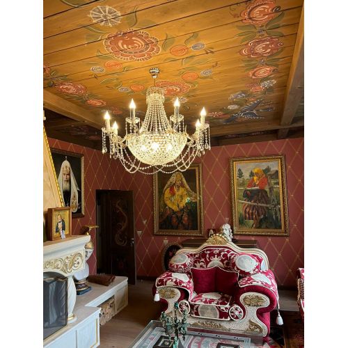 Люстра Елизавета №13 Купол в Сочи Гусь Хрустальный