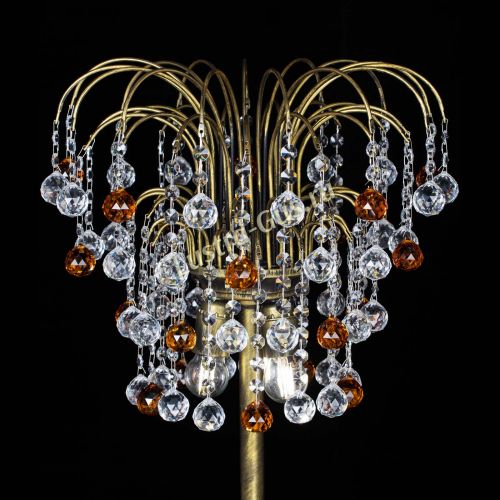 Торшер Агата шар под бронзу Чайный в Сочи Гусь Хрустальный