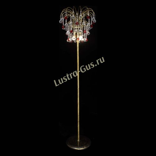 Торшер Агата шар под бронзу Красный в Сочи Гусь Хрустальный