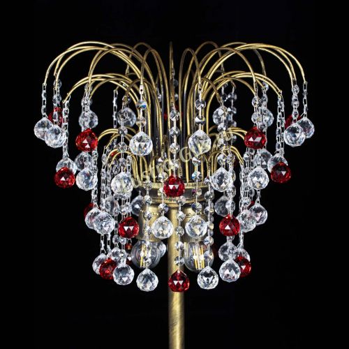 Торшер Агата шар под бронзу Красный в Сочи Гусь Хрустальный