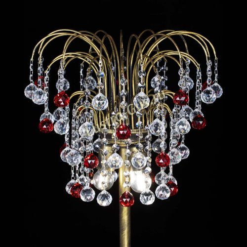 Торшер Агата шар под бронзу Красный в Сочи Гусь Хрустальный