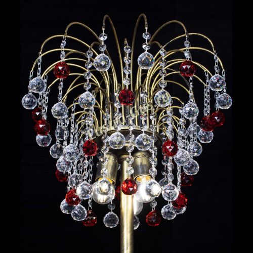 Торшер Агата шар под бронзу Красный в Сочи Гусь Хрустальный