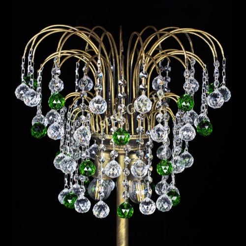 Торшер Агата шар под бронзу Зеленый в Сочи Гусь Хрустальный