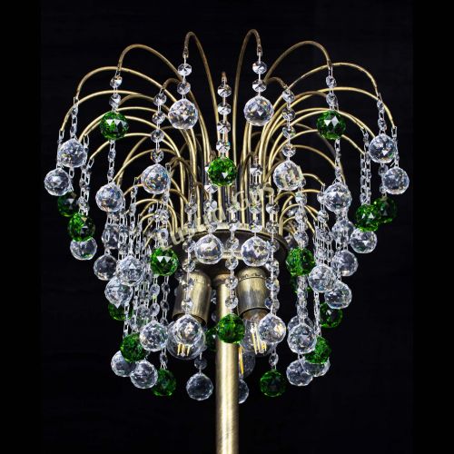 Торшер Агата шар под бронзу Зеленый в Сочи Гусь Хрустальный