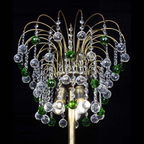 Торшер Агата шар под бронзу Зеленый в Сочи Гусь Хрустальный