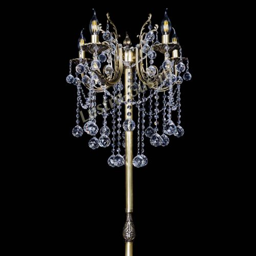 Бронзовый торшер Матильда №2 шар в Сочи Гусь Хрустальный